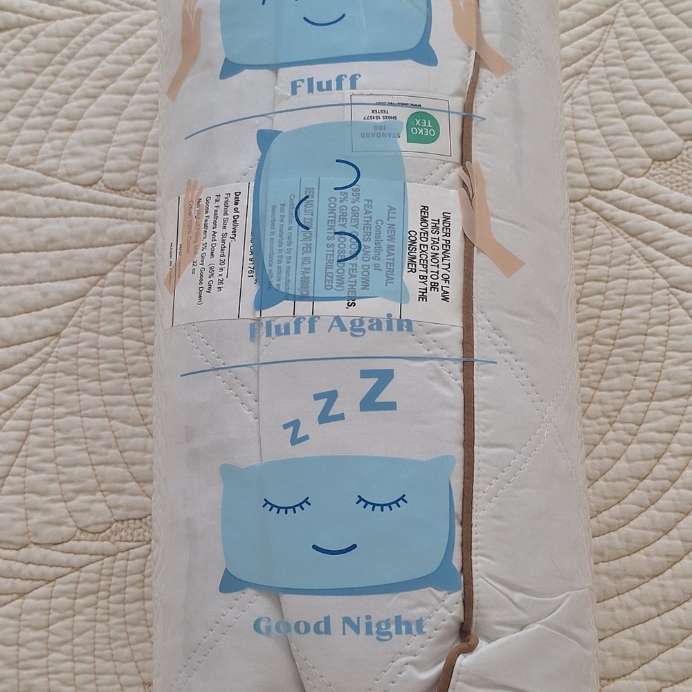 Goose Feathers and Down Pillow